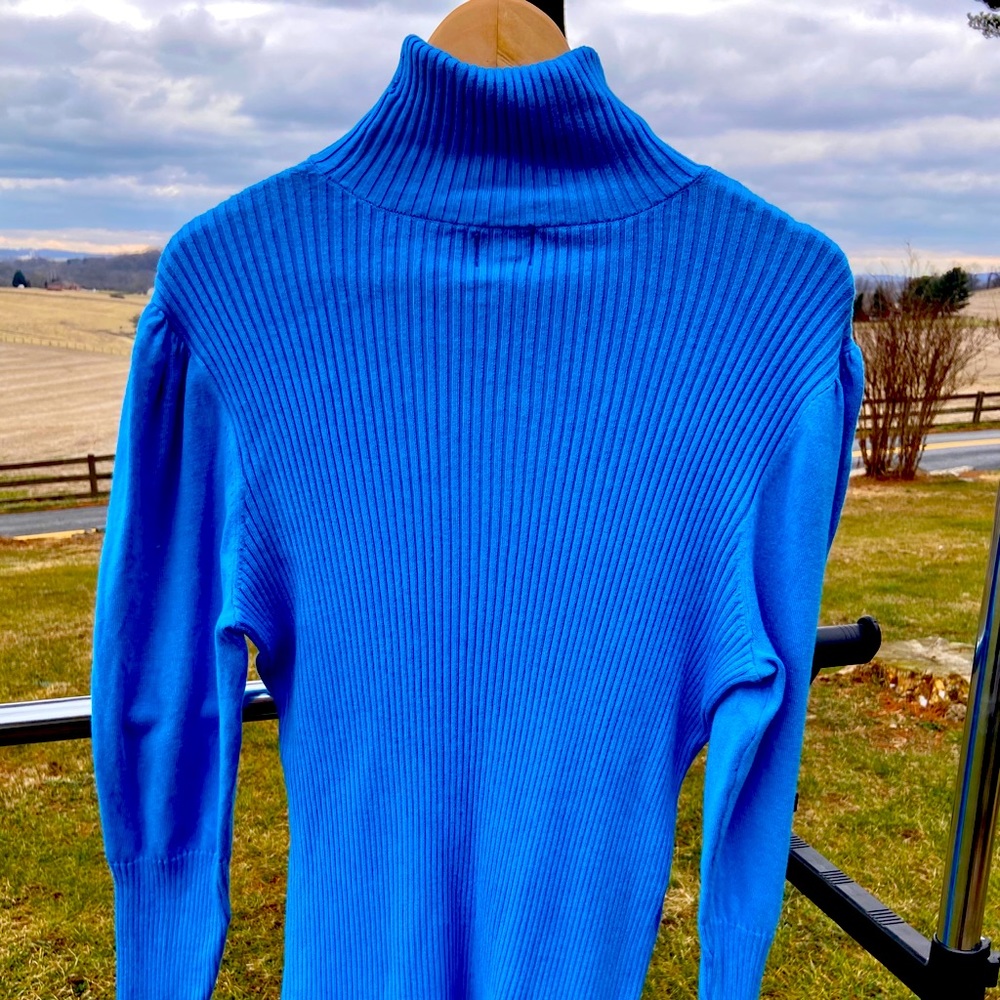 Worthington Bubble Sleeve Turtleneck Sweater